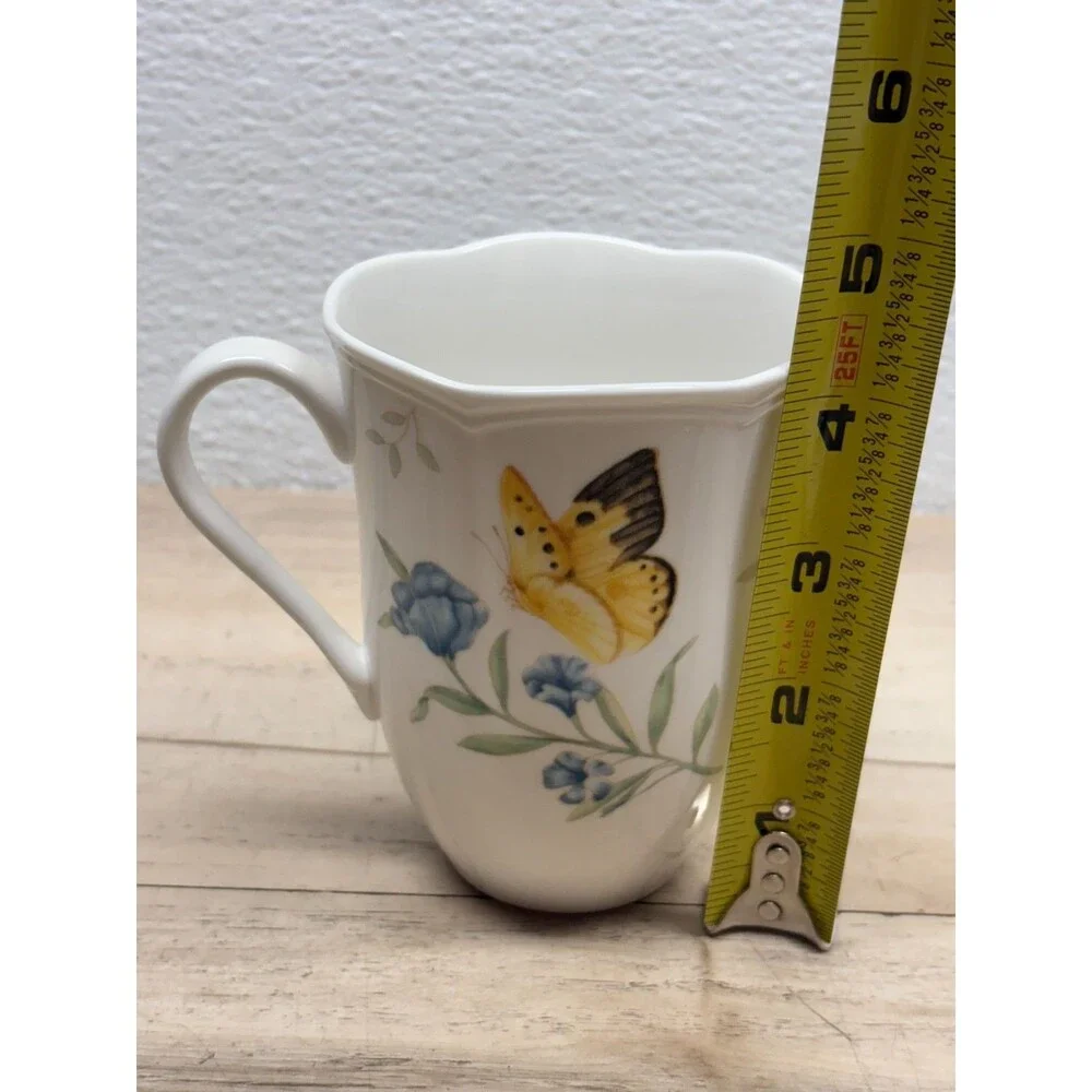 Lenox Butterfly Medow Monarch Porcelain Coffee Mug